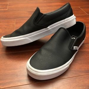 Vans Leather Slip Ons